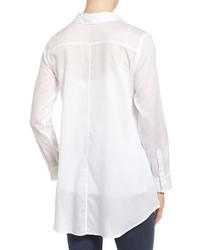Eileen Fisher Organic Cotton Classic Collar Tunic Shirt