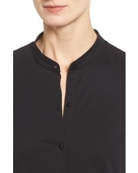 Eileen Fisher Organic Cotton Jersey Mandarin Collar Tunic