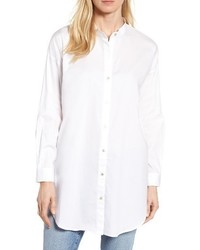 Eileen Fisher Stretch Organic Cotton Tunic Shirt