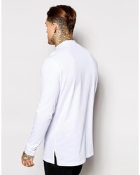 Asos Brand Longline Long Sleeve T Shirt With Turtleneck