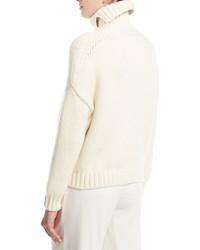 Loro Piana Cashmere Blend Turtleneck Pullover Sweater