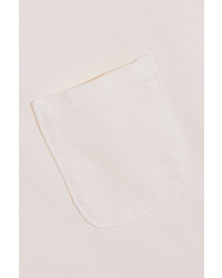 Frame Cotton Jersey Turtleneck Top Off White