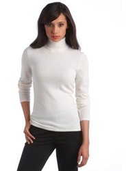 Lord & Taylor Fall Neutrals Collection Cashmere Turtleneck Sweater