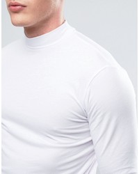 Lindbergh Long Sleeve Top With Turtleneck In White