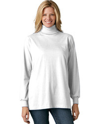 Woman Within Perfect Cotton Turtleneck