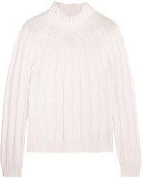 Bottega Veneta Ribbed Cashmere Turtleneck Sweater Ivory