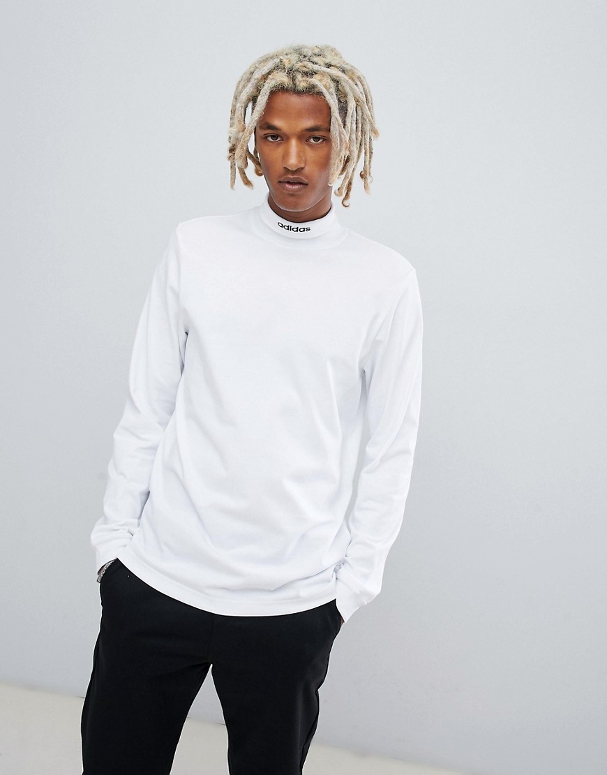 Vast en zeker Frank Negende Adidas Skateboarding Roll Neck Long Sleeve T Shirt In White Dh6670, $50 |  Asos | Lookastic