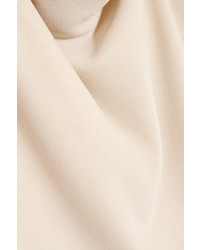 See by Chloe See By Chlo Loop Detailed Stretch Crepe Turtleneck Top Off White