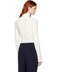 See by Chloe White Button Turtleneck