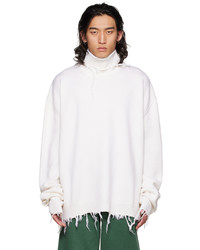 Vetements White Destroyed Sweater