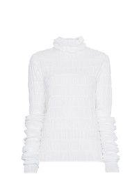 Y/Project Y Project High Neck Ruched Long Sleeve Top