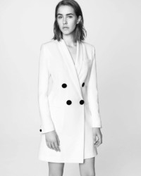 ADAM by Adam Lippes Adam Lippes Asymmetric Double Breasted Crepe Jacketdress