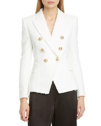 Balmain Double Breasted Tweed Jacket
