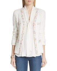 St. John Collection Flagged Textural Knit Jacket