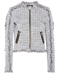 Karl Lagerfeld Karl Little Cotton Blend Tweed Jacket White