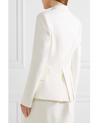 Tom Ford Double Breasted Wool Blend Blazer Ivory