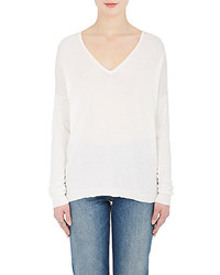 6397 Silk Cotton V Neck Sweater