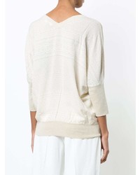 Derek Lam Batwing Sweater With Printed Back