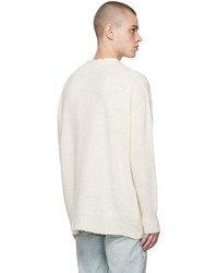 Our Legacy Off White Big V Neck Sweater