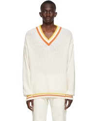 Drôle De Monsieur Off White Cricket Sweater