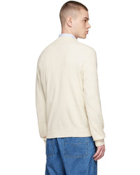 Comme Des Garcons Play Off White Wool Sweater