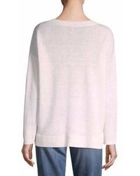 Eileen Fisher Organic Linen V Neck Sweater