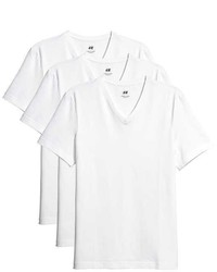 H&M 3 Pack T Shirts Slim Fit