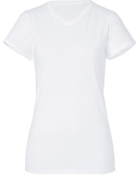 Jil Sander Cotton V Neck T Shirt In White
