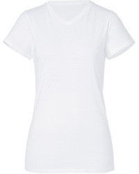 Jil Sander Cotton V Neck T Shirt In White