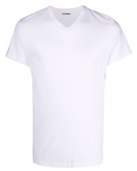 Jil Sander Cotton V Neck T Shirt