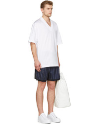 Juunj White V Neck Oversized T Shirt