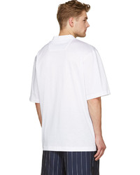 Juunj White V Neck Oversized T Shirt