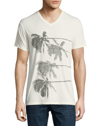 Sol Angeles Lazy Palms Cotton V Neck T Shirt