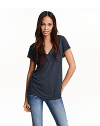 H&M Linen Blend T Shirt