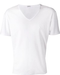 Loewe Logo Emblem V Neck T Shirt