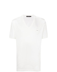 Dolce & Gabbana Logo Plaque V Neck T Shirt