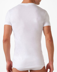 2xist Pima Cotton V Neck T Shirt White