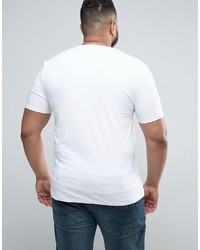 Asos Plus Muscle T Shirt With V Neck In White