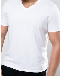 Asos Plus T Shirt With V Neck In White