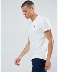 Abercrombie & Fitch Pop Icon V Neck T Shirt In White