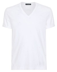 Dolce & Gabbana Punched Holes Cotton T Shirt