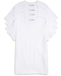 Nordstrom Shop 4 Pack Trim Fit Supima Cotton V Neck T Shirts