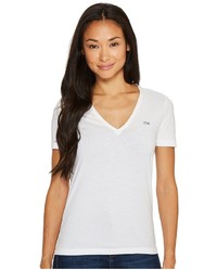 Lacoste Short Sleeve Solid V Neck Jersey Tee T Shirt