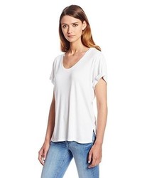 Three Dots Soft Easy T Shirt With Rolled Sleeve