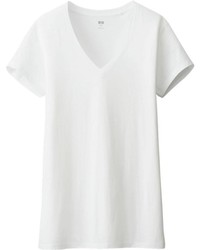 Uniqlo Supima Cotton Washed V Neck Short Sleeve T Shirt