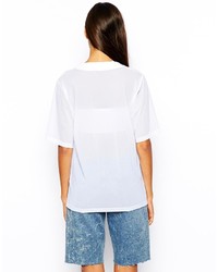 Asos T Shirt In Mesh With V Neck