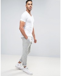 Asos Tall Muscle T Shirt With V Neck In White