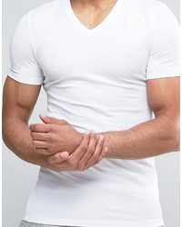 Asos Tall Muscle T Shirt With V Neck In White