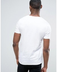 Asos Tall T Shirt With Deep V Neck In White