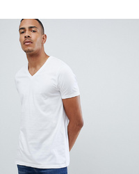 ASOS DESIGN Tall T Shirt With V Neck In White